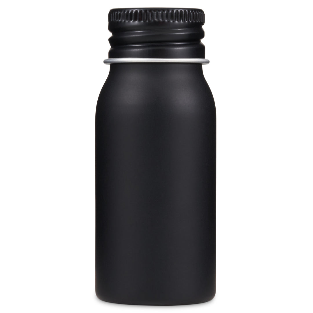 Black Aluminium Screw Lid Bottles with Optional Pump or Spray Caps T9954 - Tinware Direct