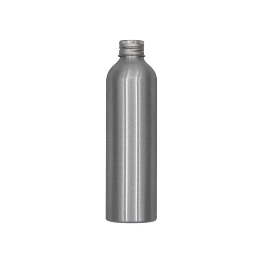 Silver Aluminium Screw Lid Bottles with Optional Pump or Spray Caps T9910 - Tinware Direct