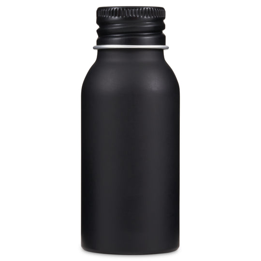 Black Aluminium Screw Lid Bottle with Optional Pump or Spray Caps T9952 - Tinware Direct