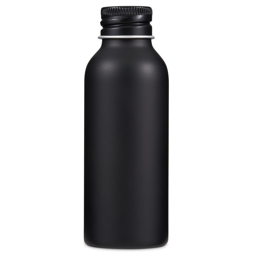 Black Aluminium Screw Lid Bottles with Optional Pump or Spray Caps T9956 - Tinware Direct