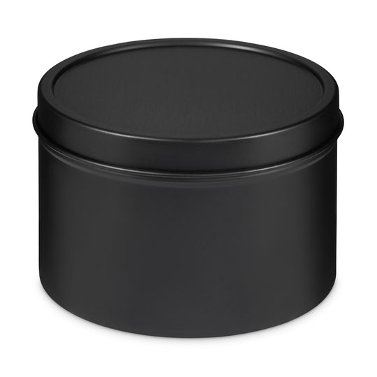 Black seamless tin with a slip lid T0778