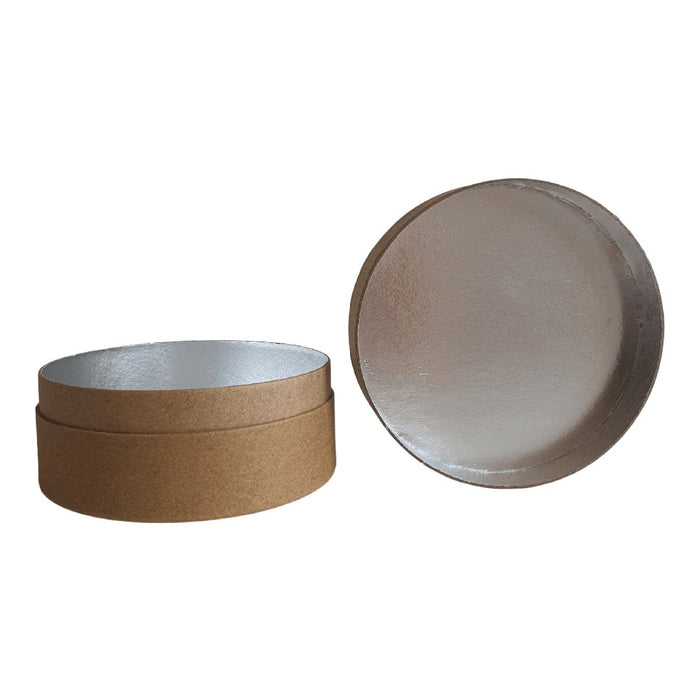 Cardboard Jars with Water Resistant Liner in Black, White and Brown Kraft C148066K - Tinware Direct