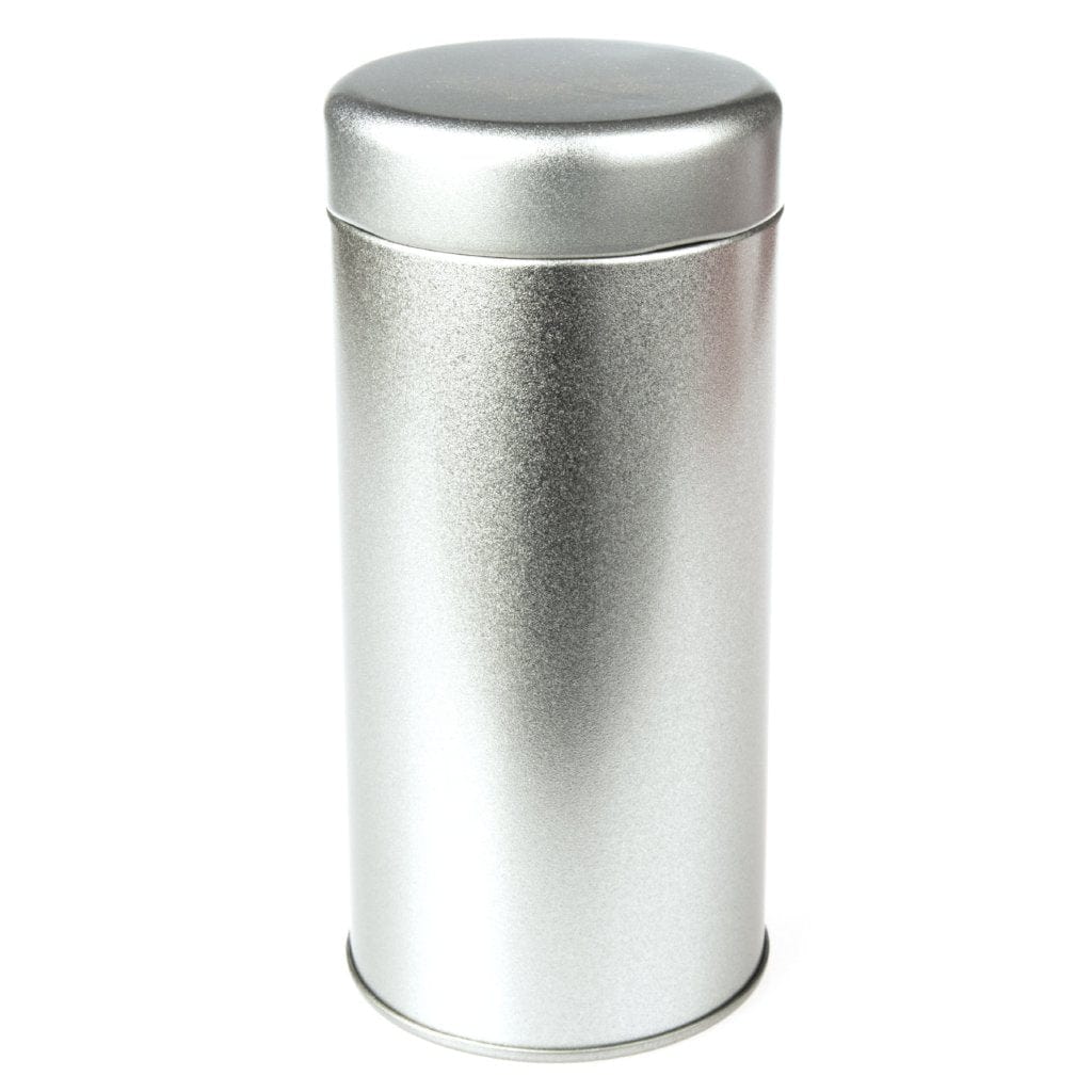 Silver Round Twist Lid Tin Box T0088 - Tinware Direct