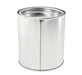 Silver Round Paint Pot Style Tin T0668 - Tinware Direct