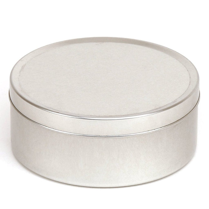 Silver Round Seamless Slip Lid Tin Boxes T0709 - Tinware Direct