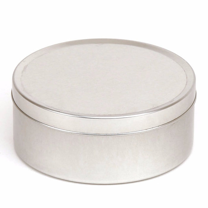 Silver and Gold Round Seamless Travel Sweet Solid Slip Lid Tins T0790 - Tinware Direct
