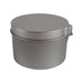 Silver Round Seamless Tin with Pouring Spout and Slip Lid T0796 - Tinware Direct