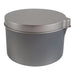 Silver Round Seamless Tin with Pouring Spout and Slip Lid T0798 - Tinware Direct