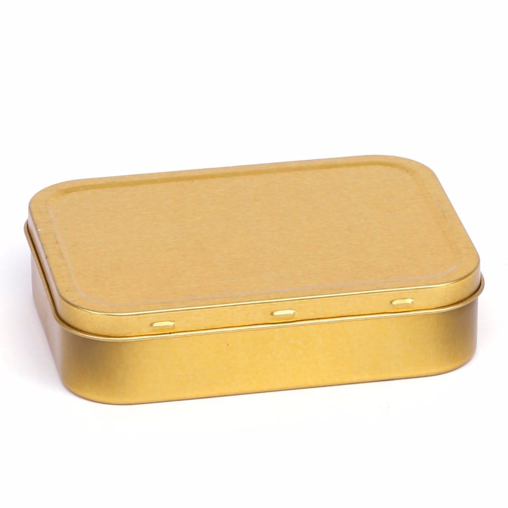Silver or Gold Rectangular Tins T2107 - Tinware Direct