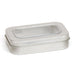 Silver Rectangular Hinged Stationery Tins T4008W - Tinware Direct