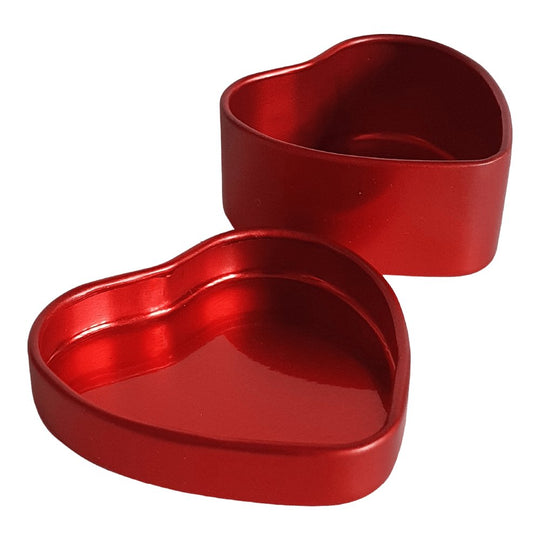 Heart Shaped Tin in Silver, Red or Rose Gold T5615 - Tinware Direct